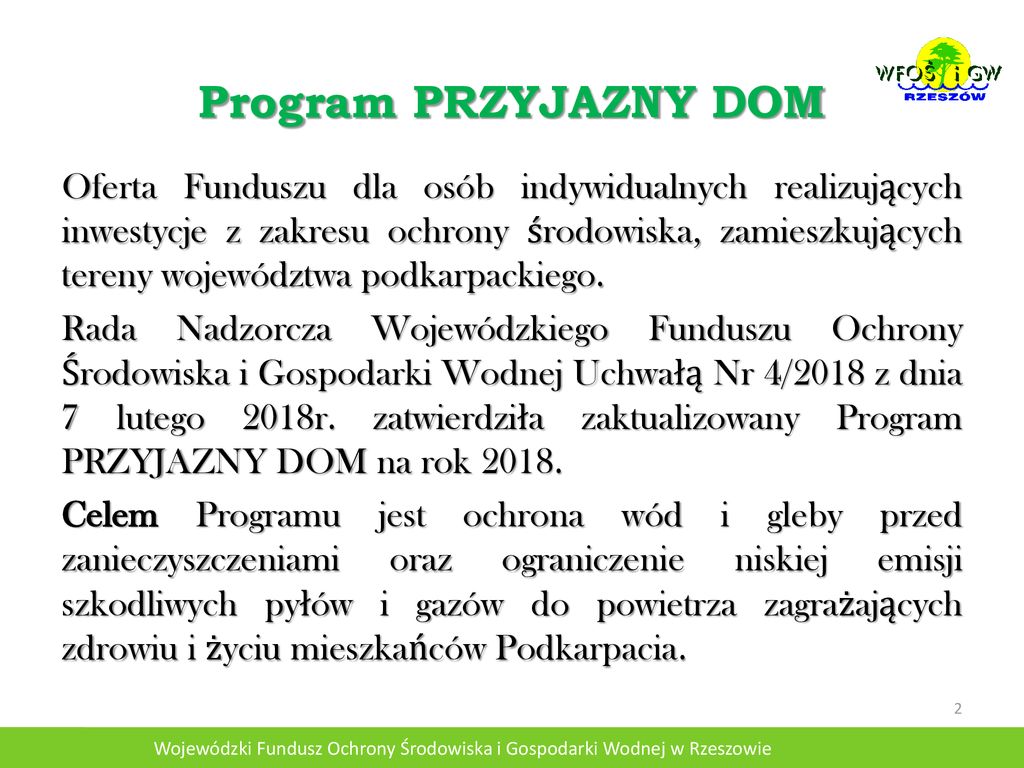 Wojew Dzki Fundusz Ochrony Rodowiska I Gospodarki Wodnej W Rzeszowie